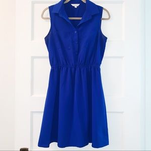 Charming Charlie Shirt Dress- Blue
